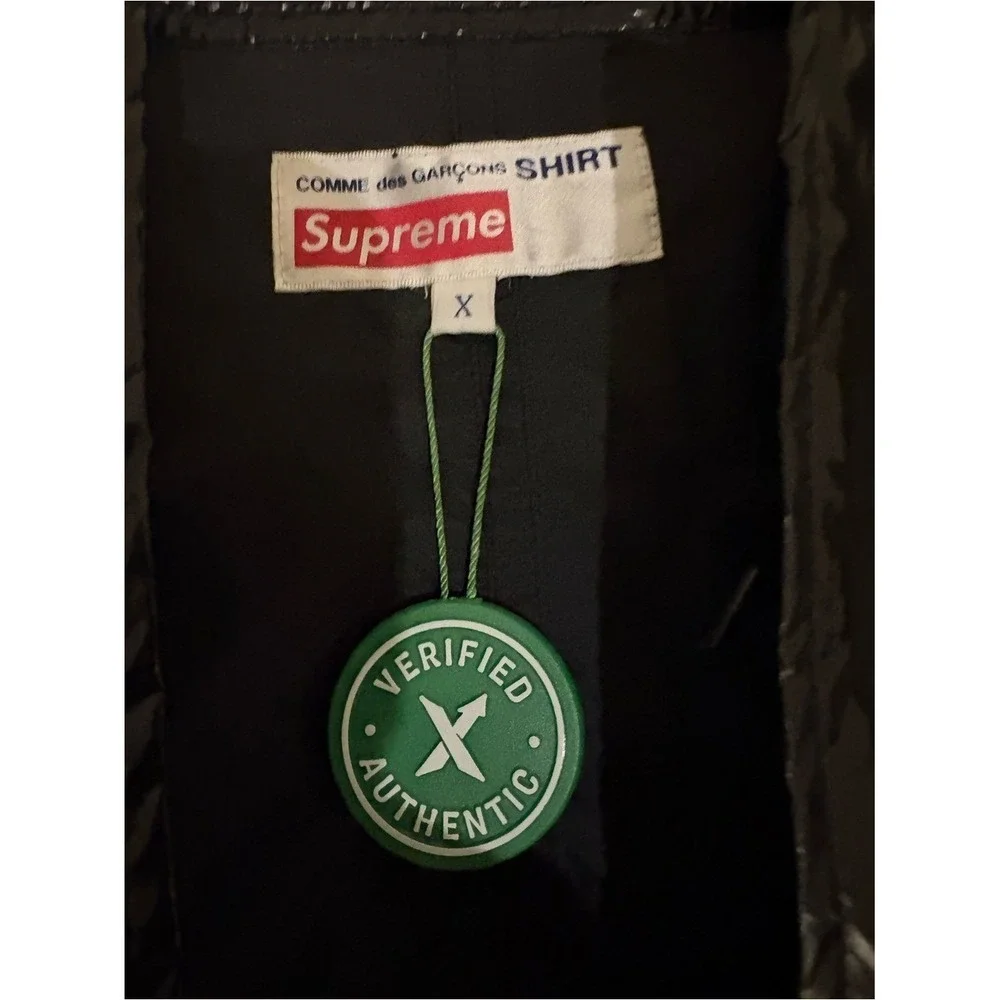 Supreme X Comme des Garçons SHIRT Glossy Black Fishtail Rain Parka XL XXL